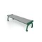 Frog Furnishings Gray 5' Heritage Backless Bench with Green Frame PB 5GRAGFHERBAC - alternate 1